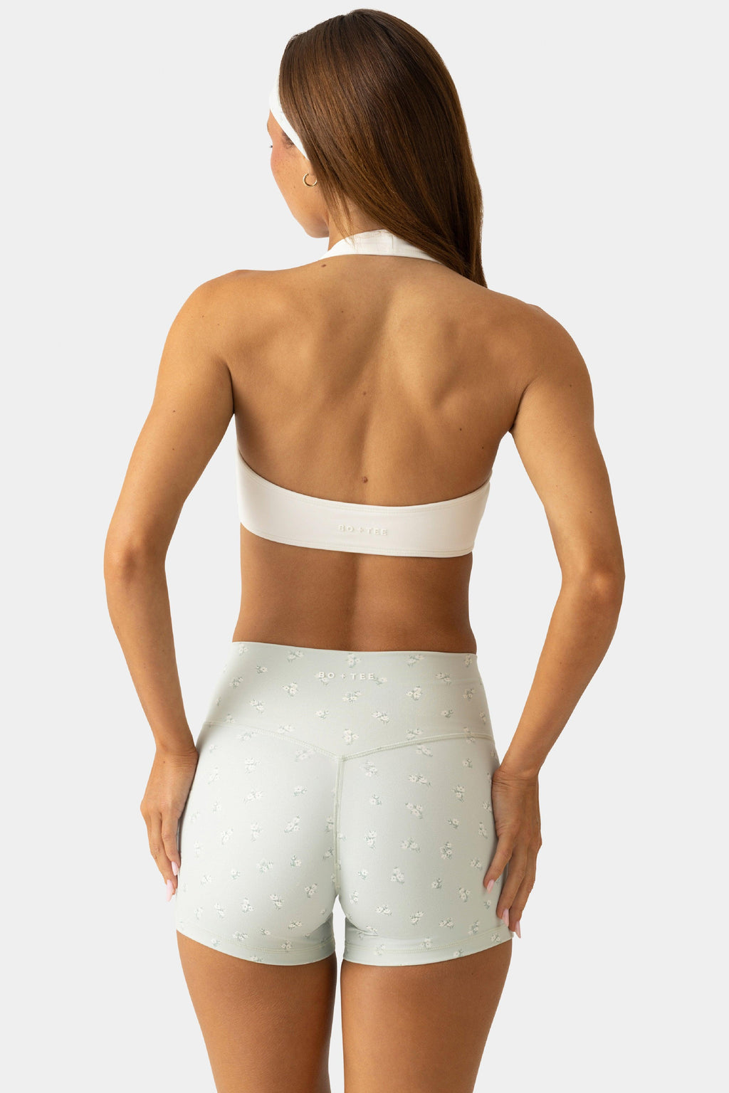 Soft Active Mini Shorts in Matcha Meadow