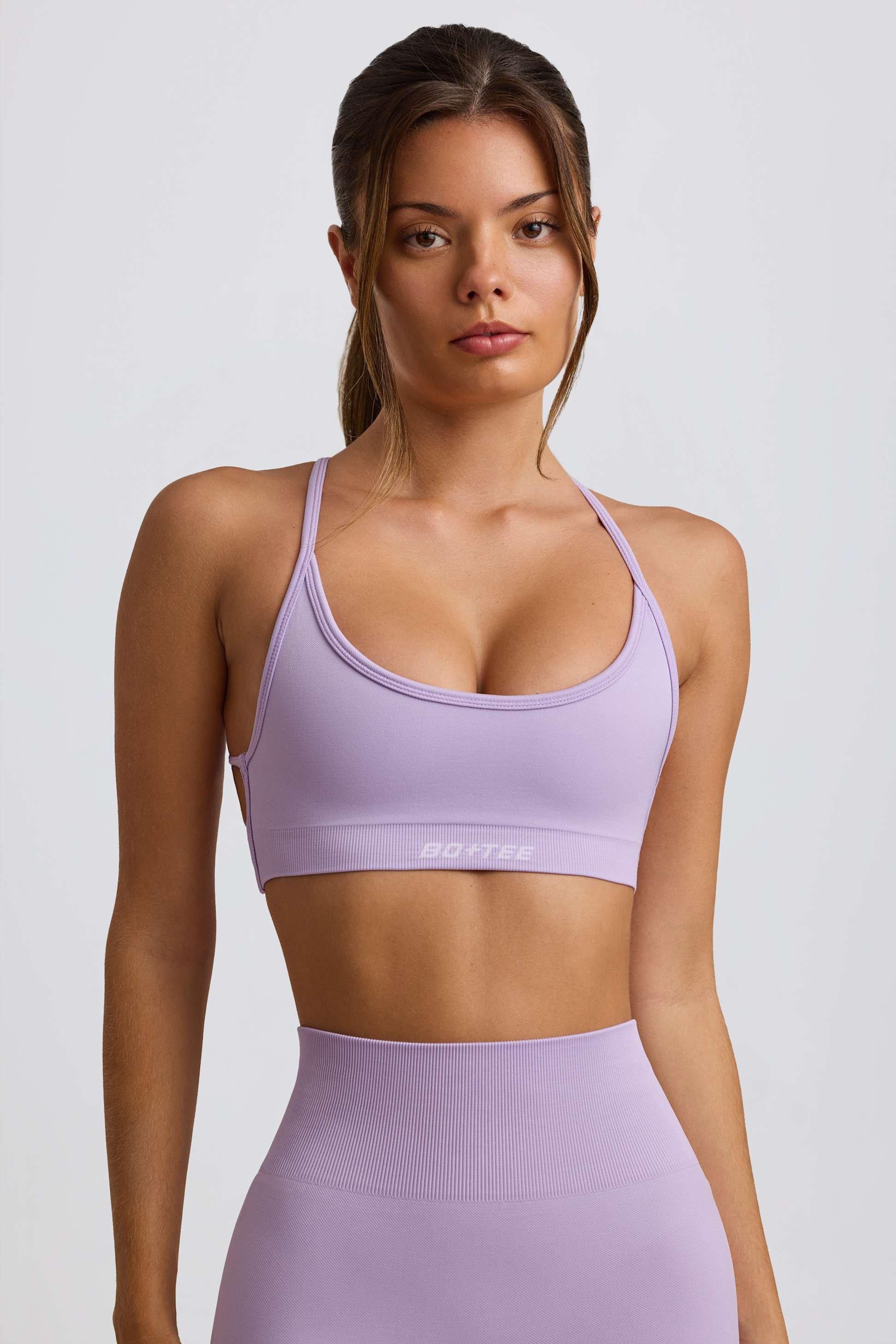 Super Sculpt Seamless Backless Sports Bra In Lavender