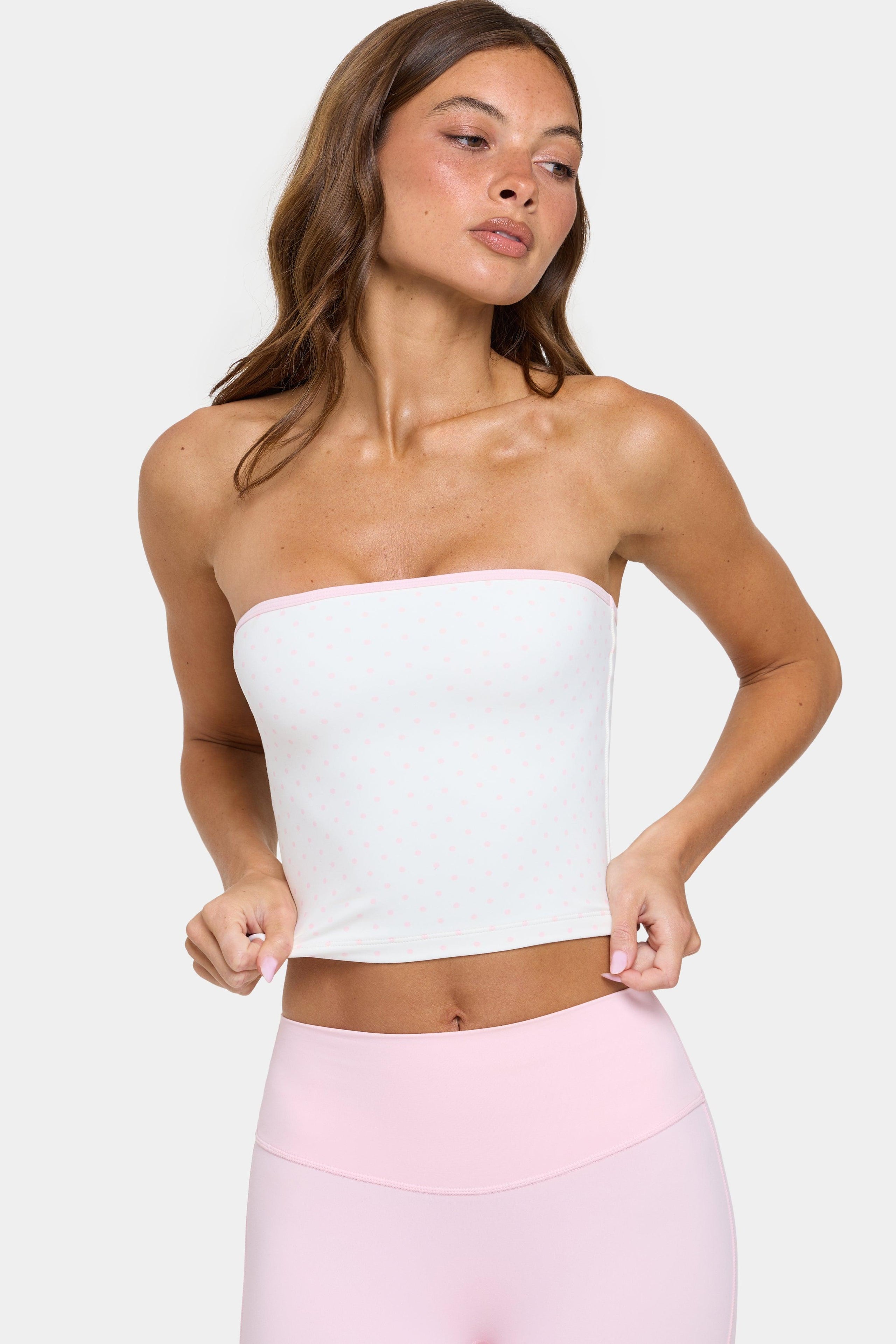 Soft Active Bandeau Top In Cotton Candy