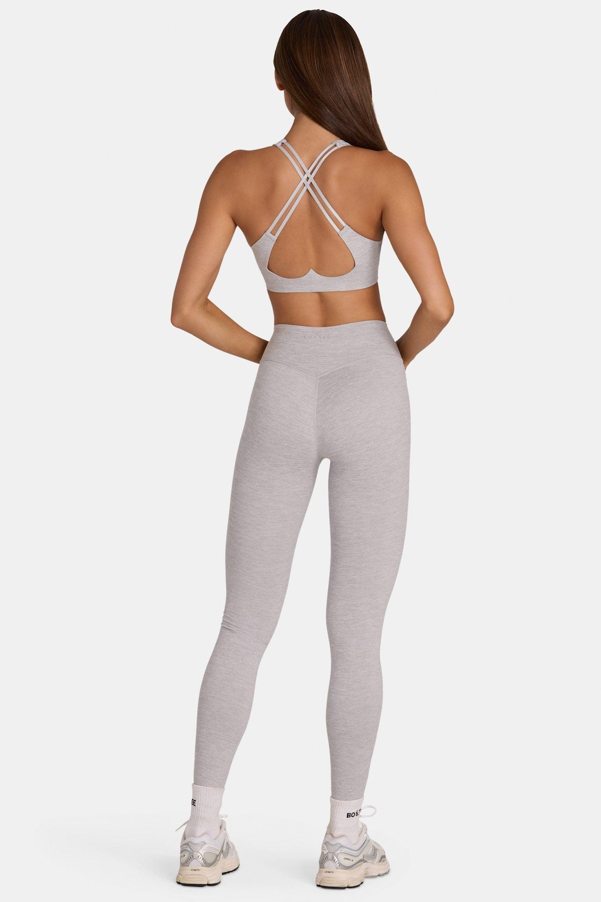 Soft Active Full-length Leggings In Grey Marl