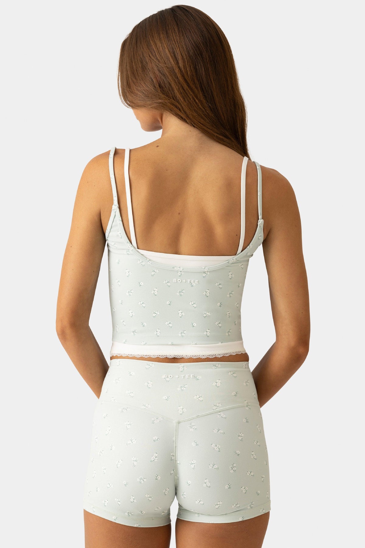 Soft Active Double-layer Tank Top In Matcha Meadow
