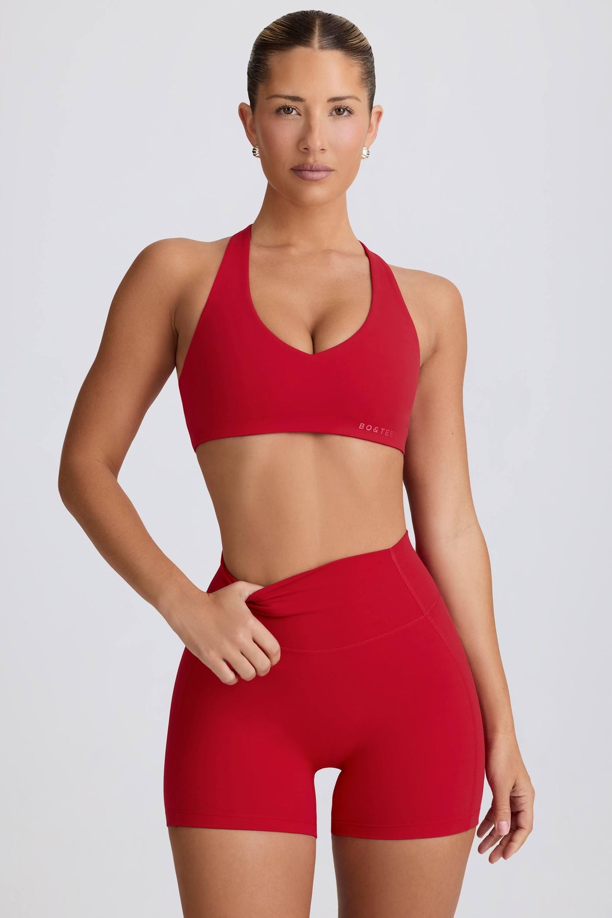 Soft Active Low-impact Sports Bra In Hot Red