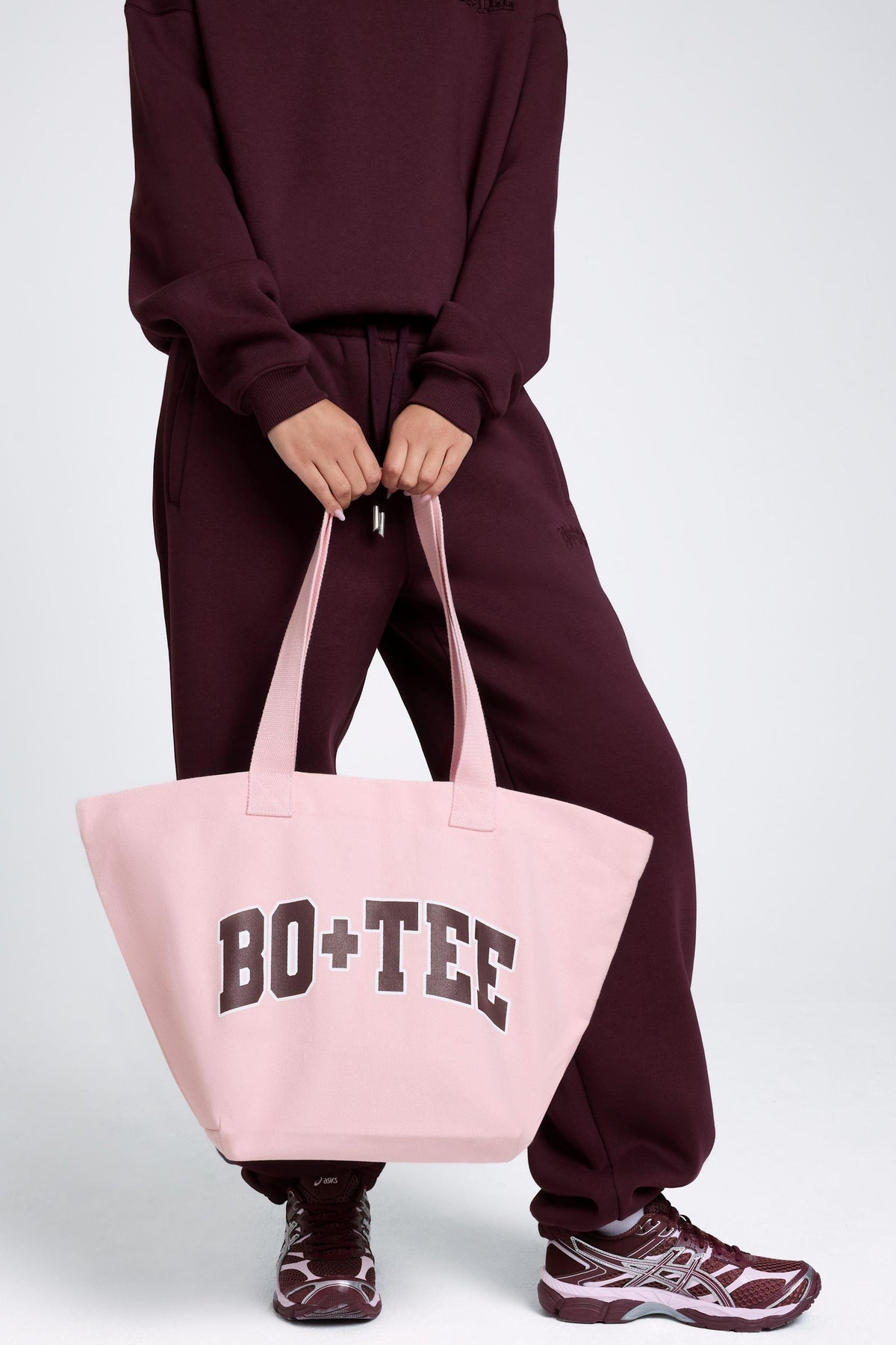 Oversized Tote Bag In Powder Pink