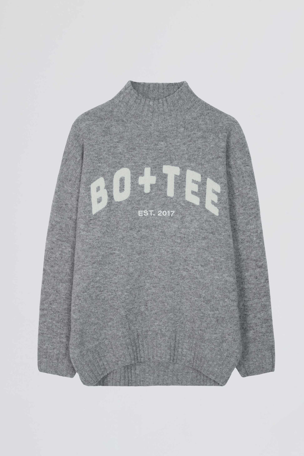 Soft Knit Oversized Jumper In Grey