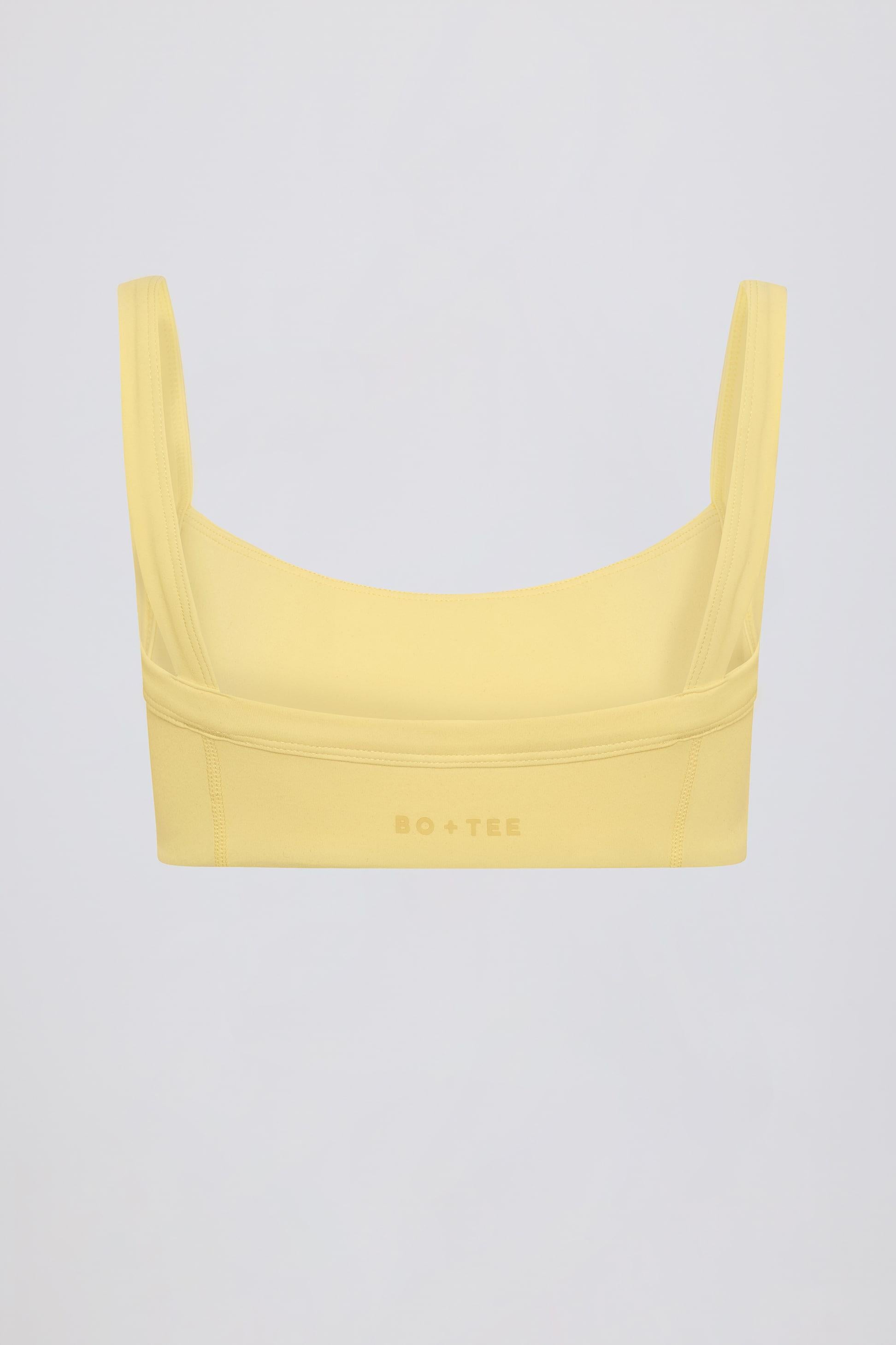 Soft Active Seam-detail Sports Bra In Lemon