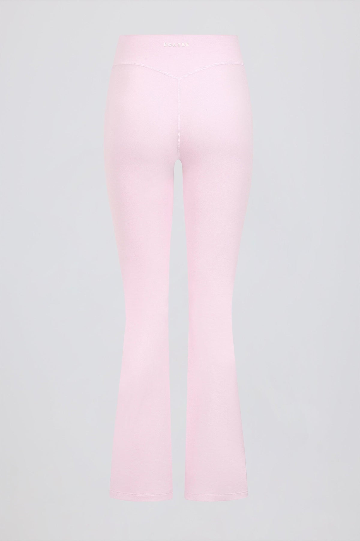 Brushed Jersey Ruched Flared Trousers In Bloom