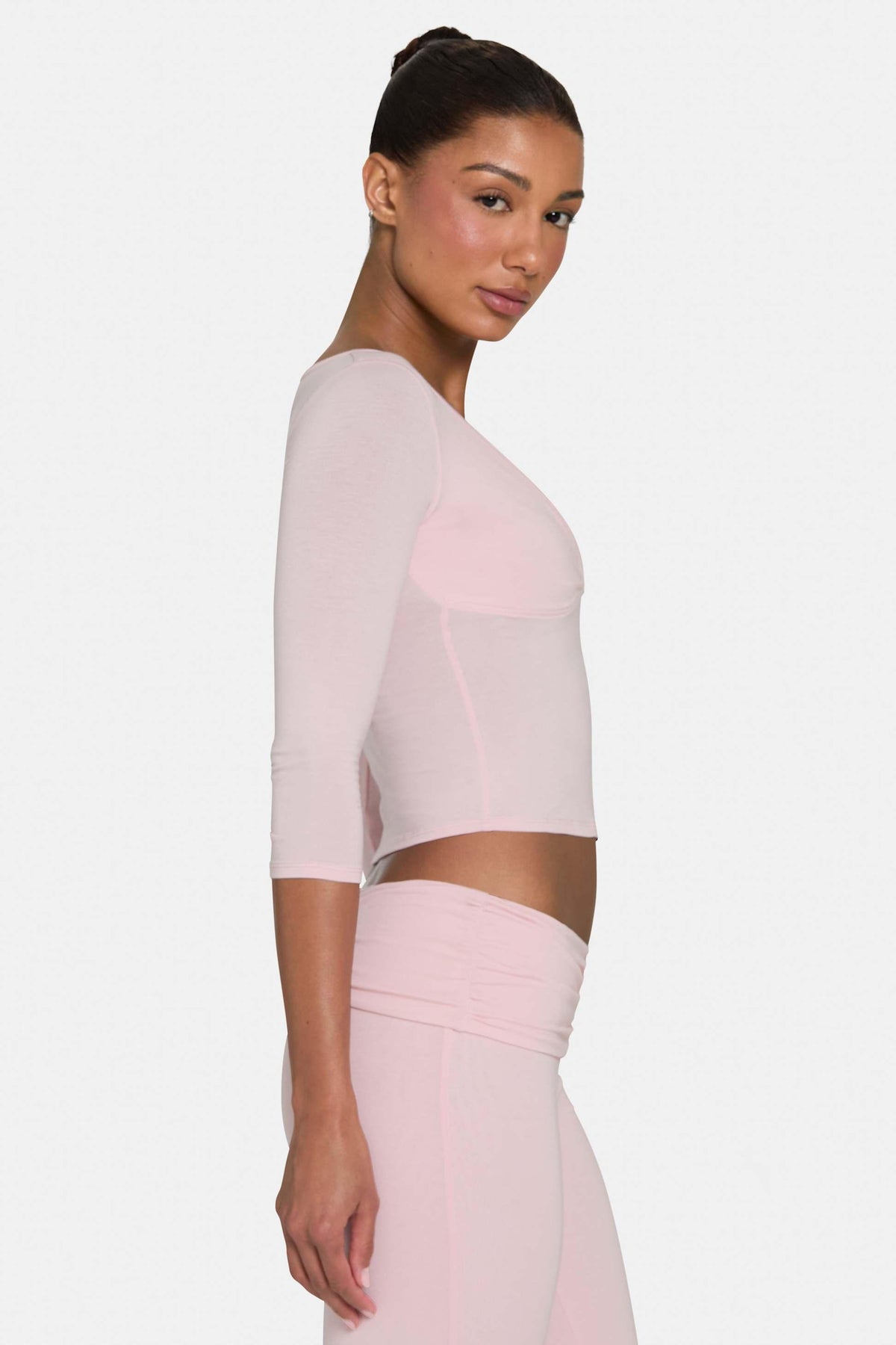 Buttercloud™ 3/4 Sleeve Top In Blush