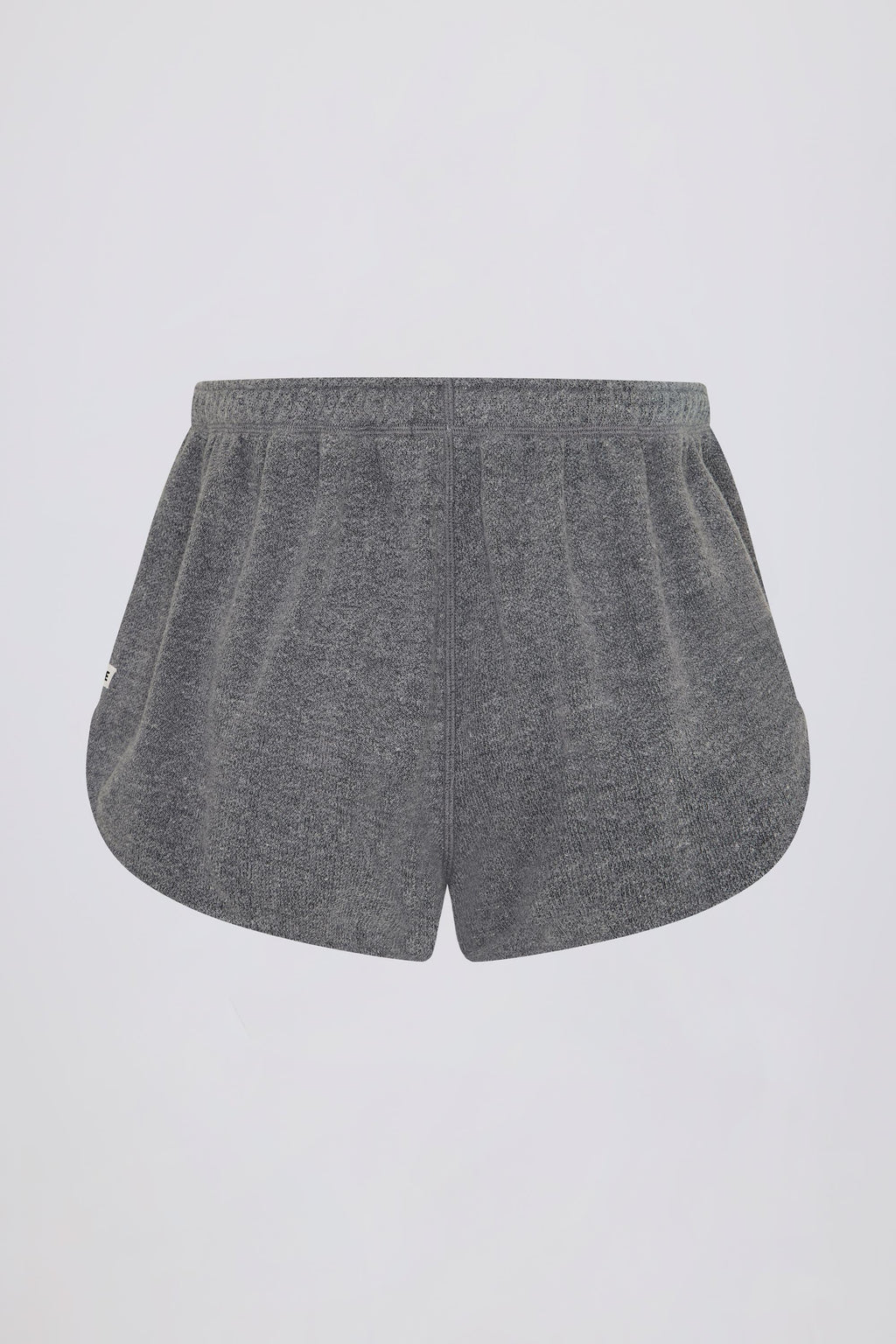 Button-detail Mid-rise Shorts In Dark Grey
