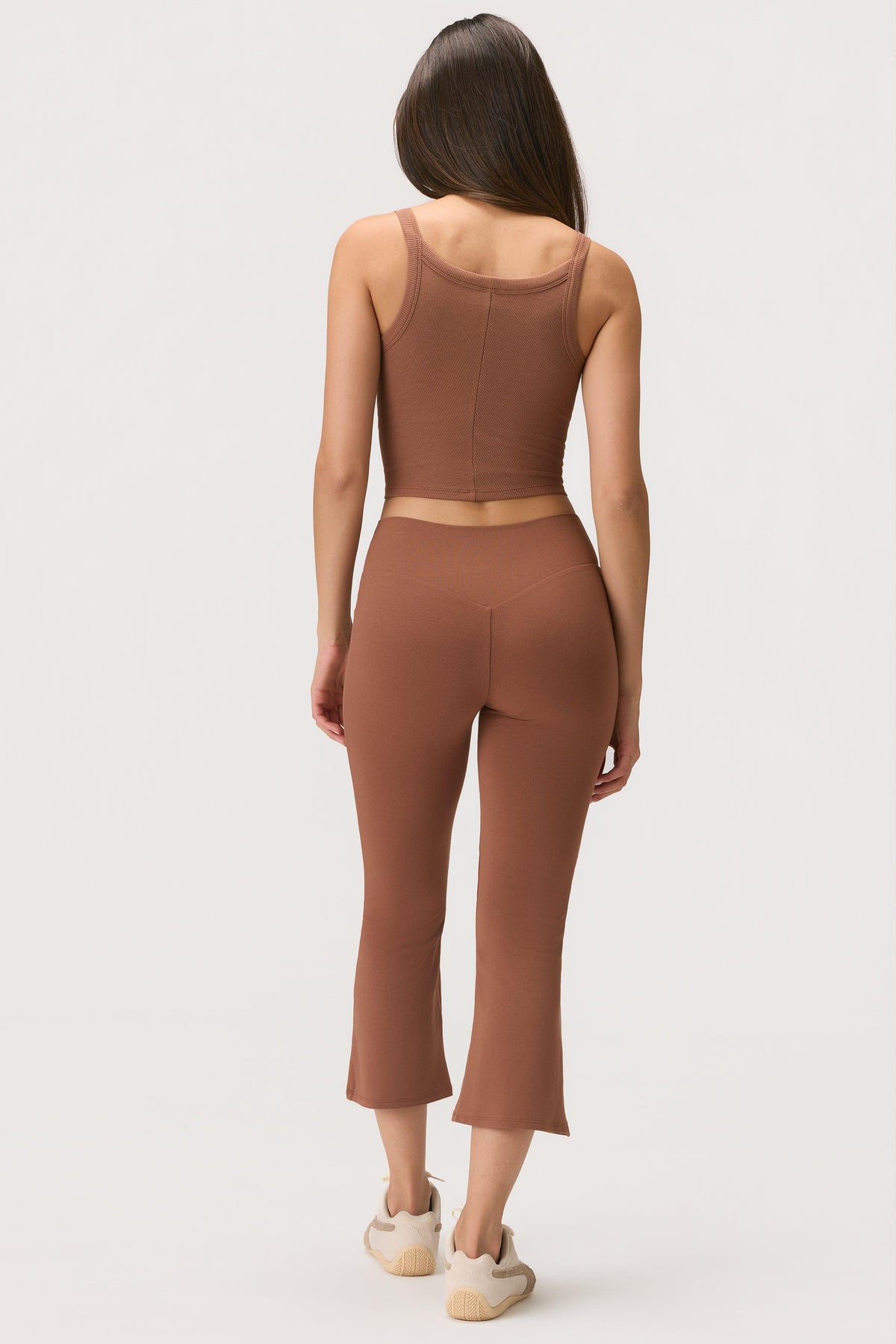 Buttercloud™ Flared Capri Leggings In Cocoa