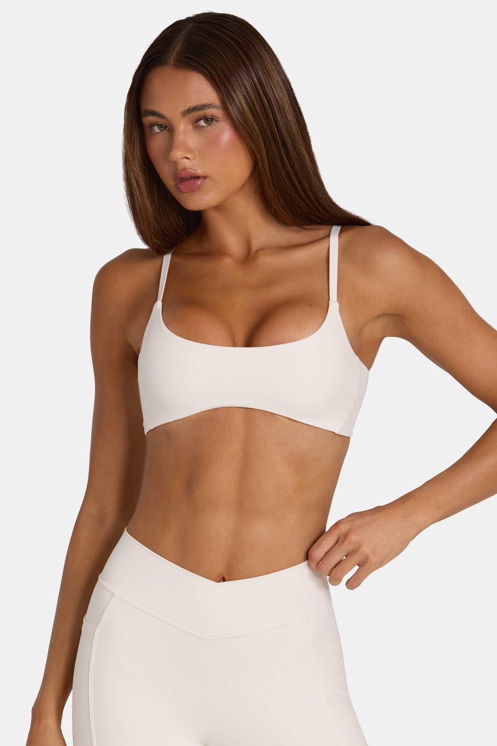 Soft Active Low-impact Sports Bra In Coconut