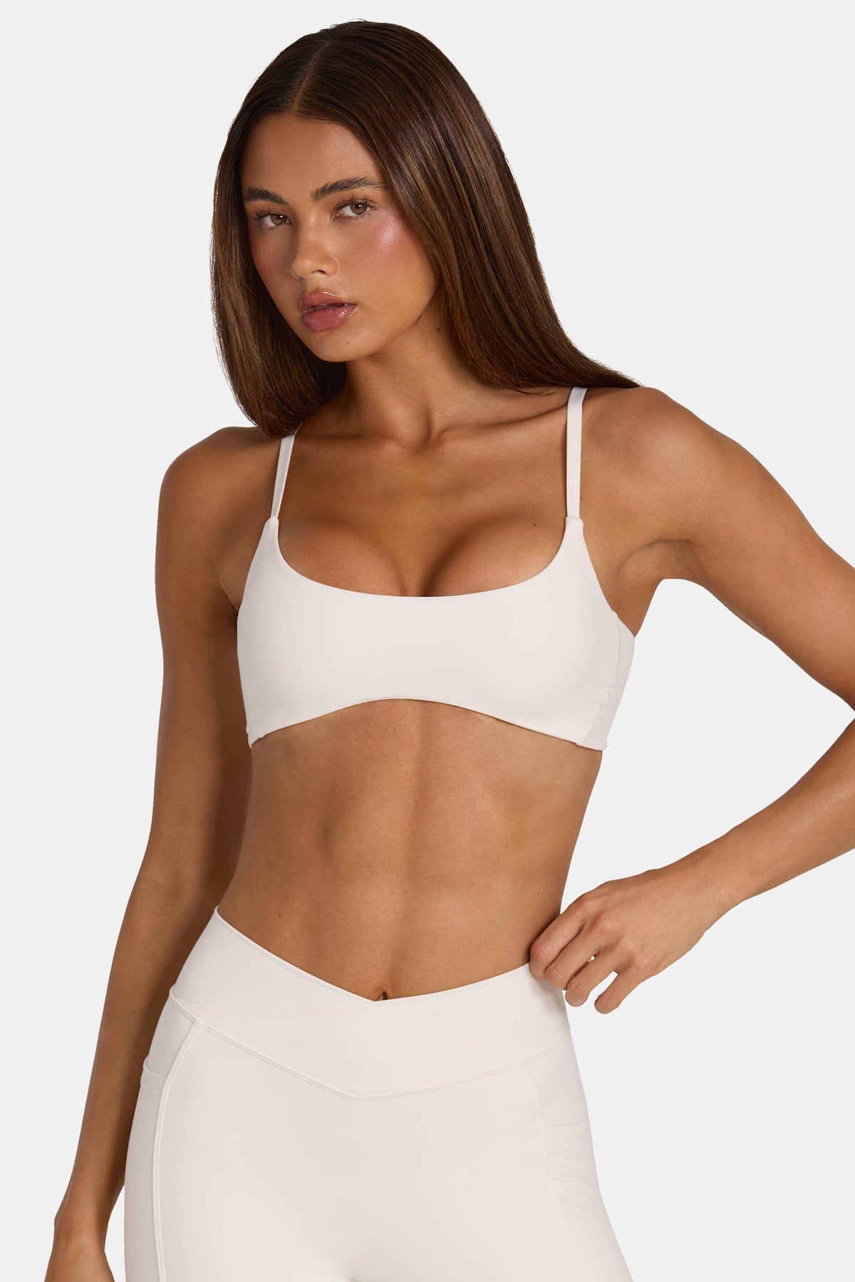 Soft Active Low-impact Sports Bra In Coconut