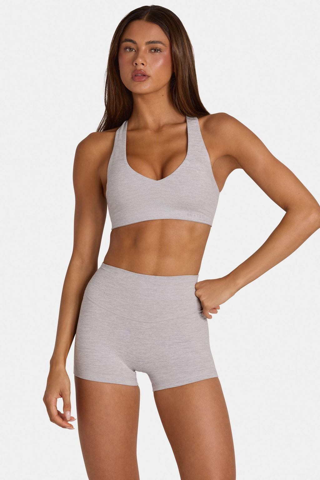 Soft Active Low-impact Sports Bra In Grey
