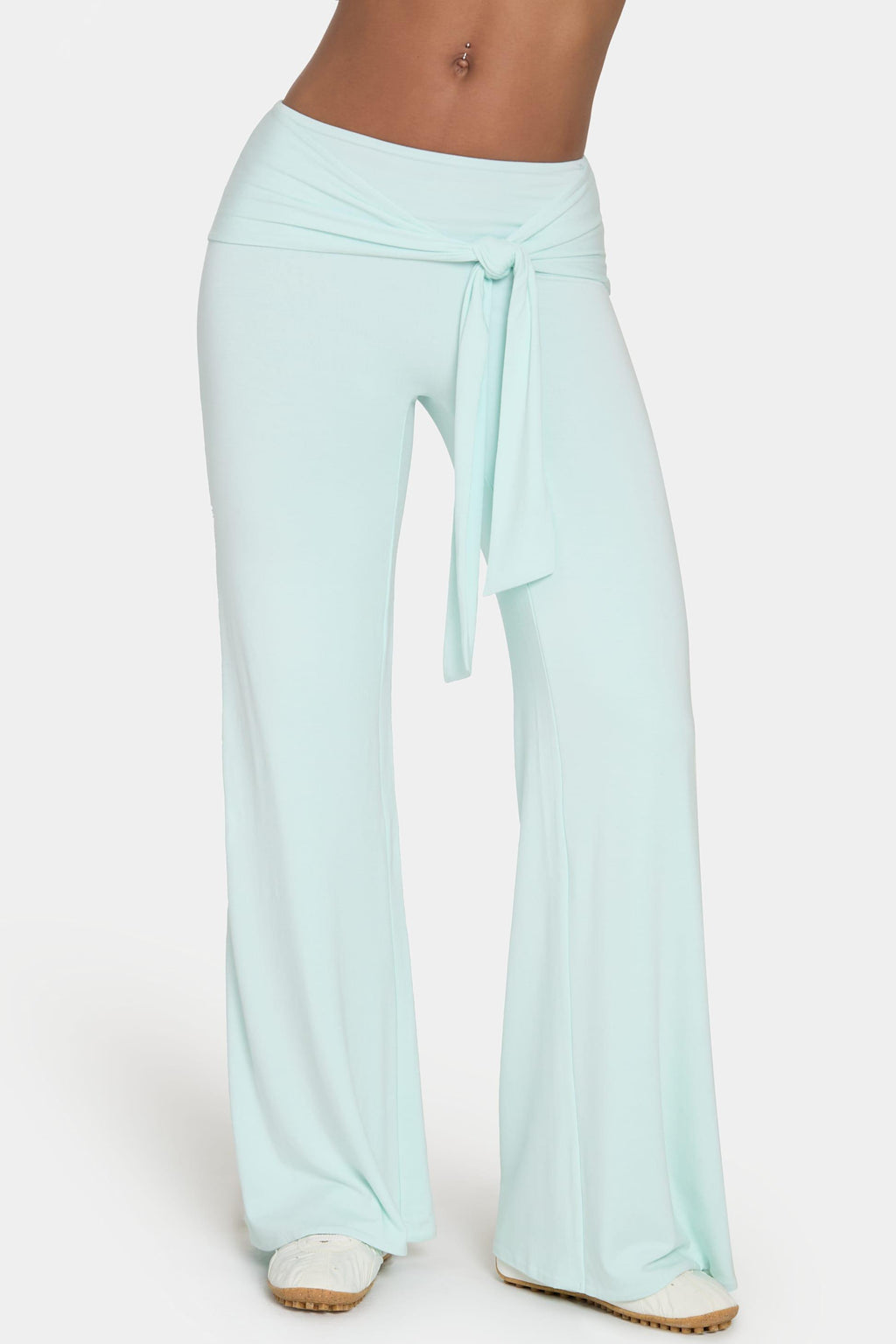 Buttercloud™ Tie-waist Wide-leg Trousers In Peppermint