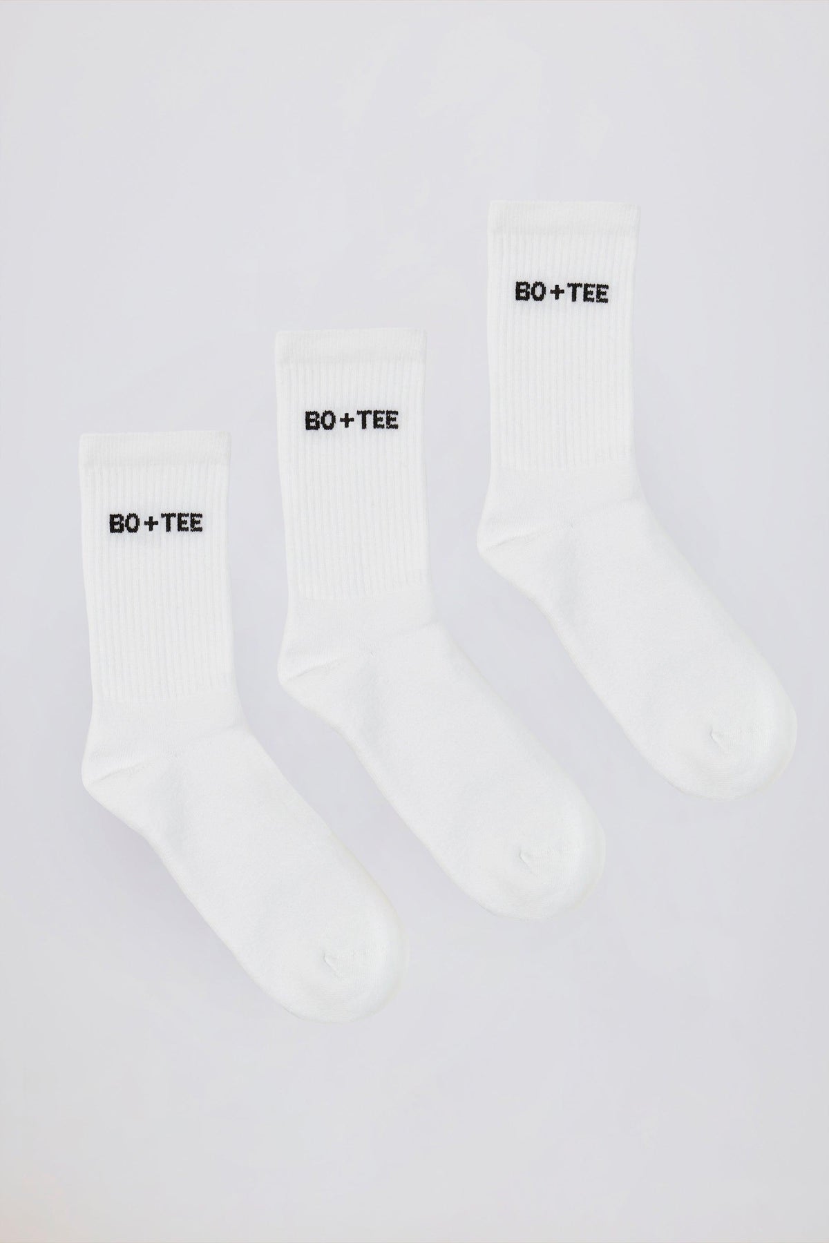 리브드 크루 양말 번들 화이트
