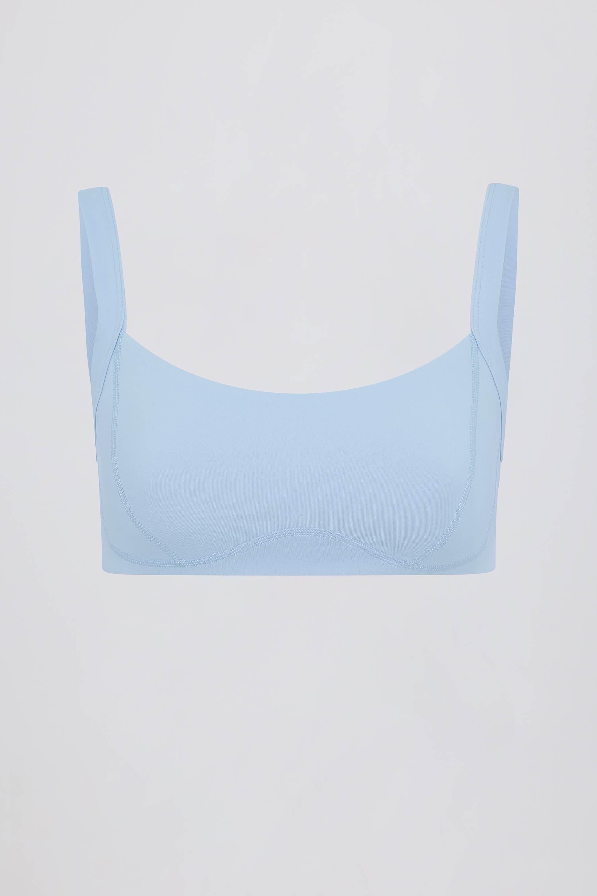 Soft Active Seam-detail Sports Bra In Sky