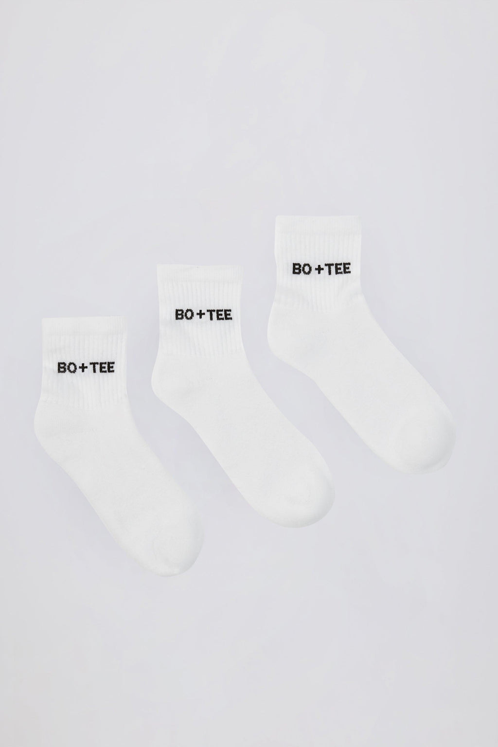 리브드 크루 양말 번들 화이트
