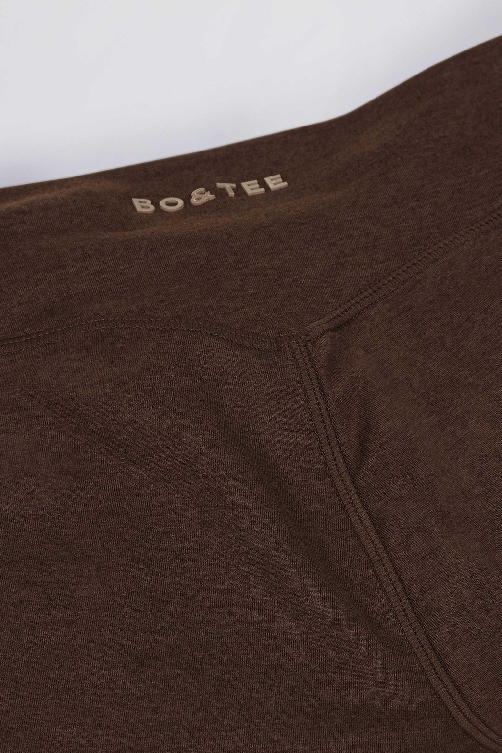 Brushed Jersey Ruched Flared Trousers In Pecan Marl