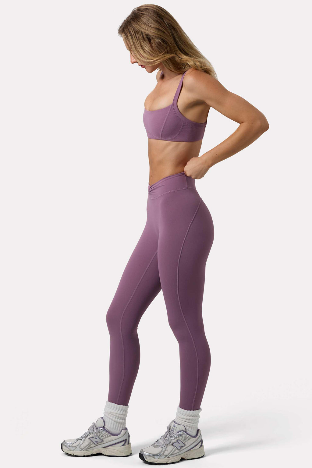 Soft Active Ruched Leggings In Dusk
