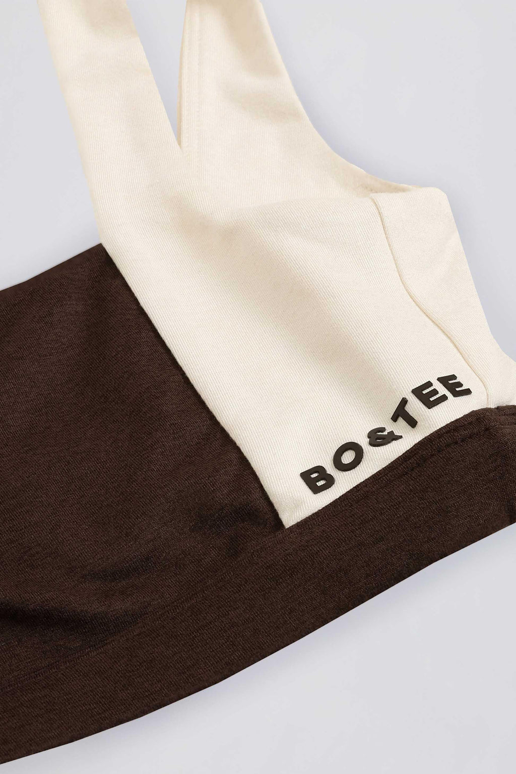 Contrast Sports Bra In Pecan Marl