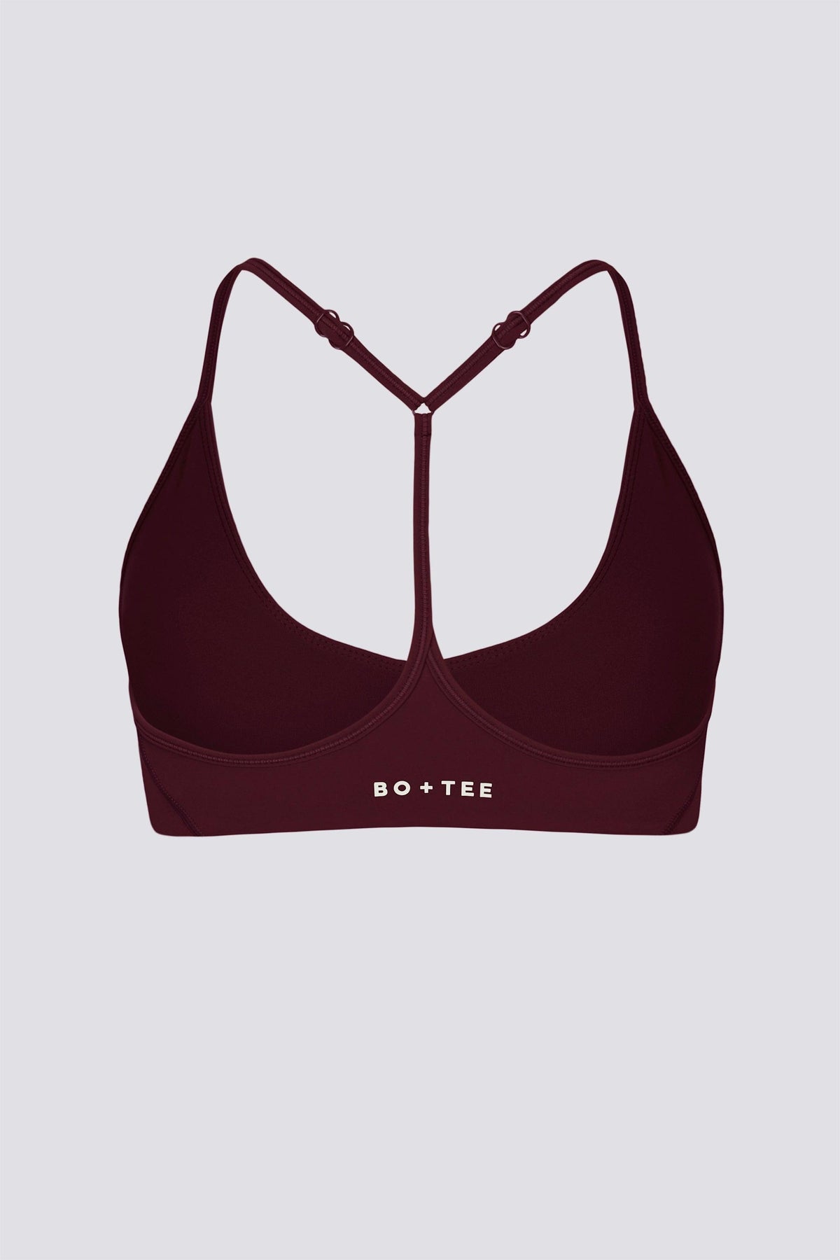 Soft Active Racerback Sports Bra In Burgundy
