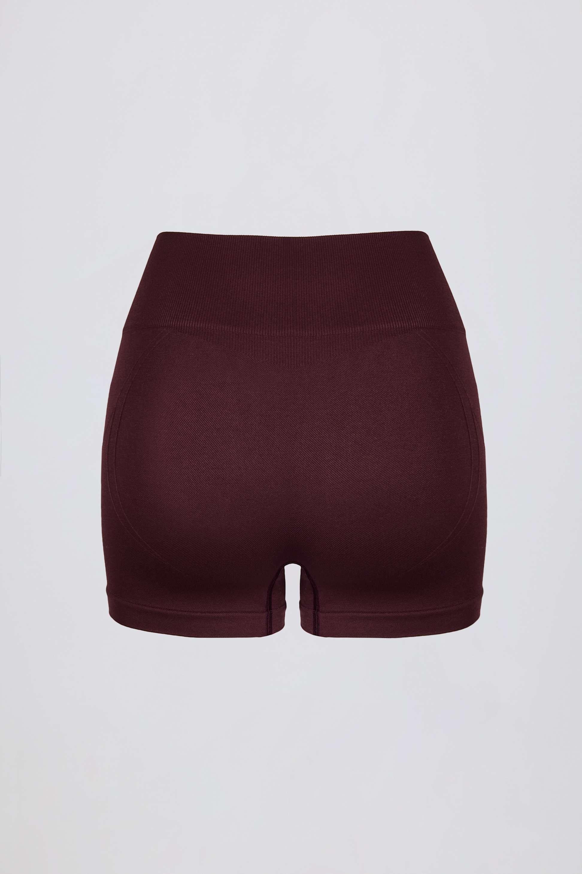 Super Sculpt Seamless Mini Shorts In Burgundy