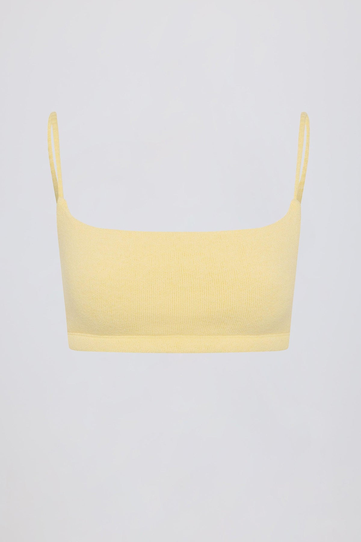 Square-neck Bralette In Lemon