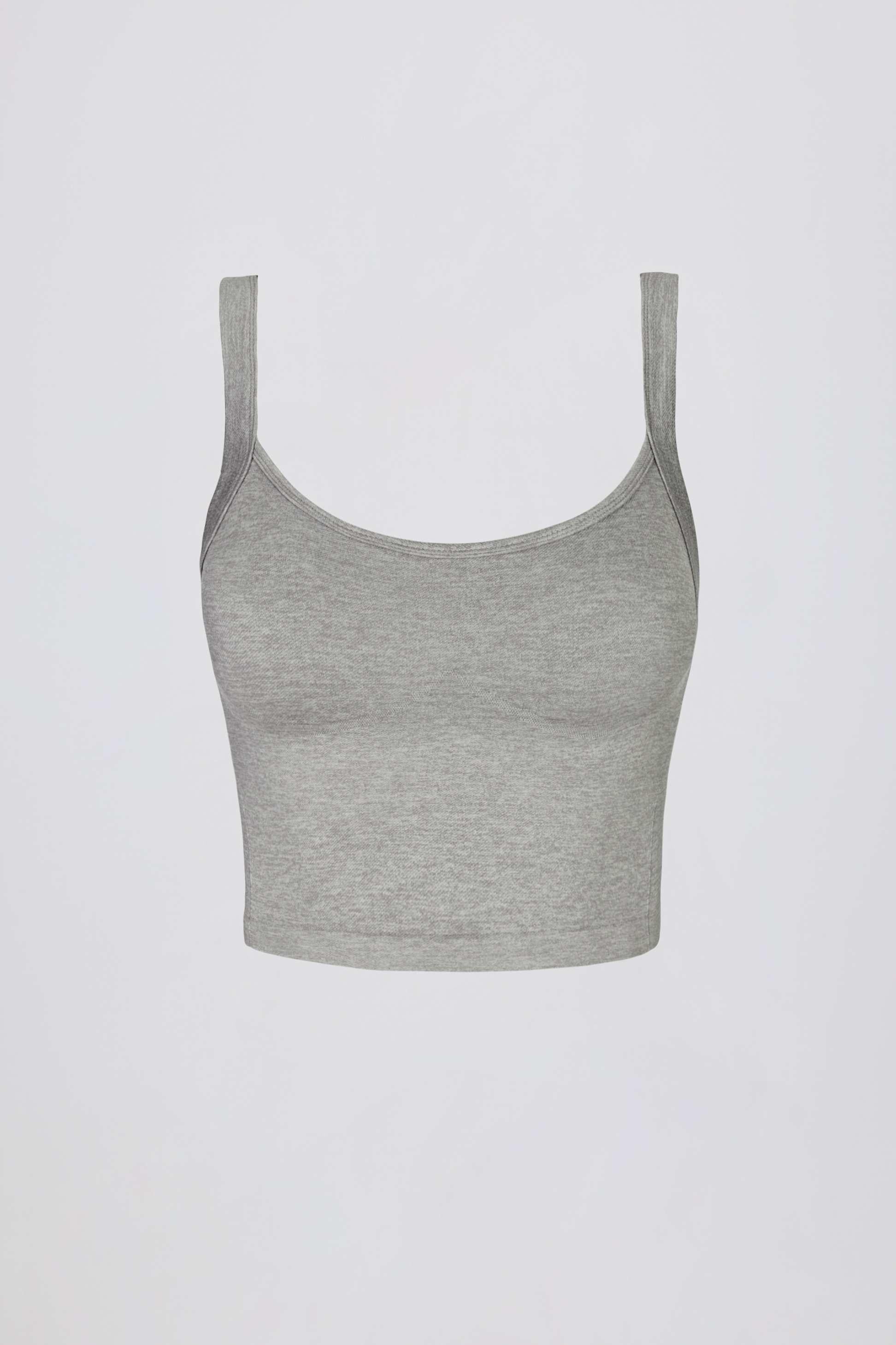 Super Sculpt Seamless Longline Camisole Top In Grey Marl