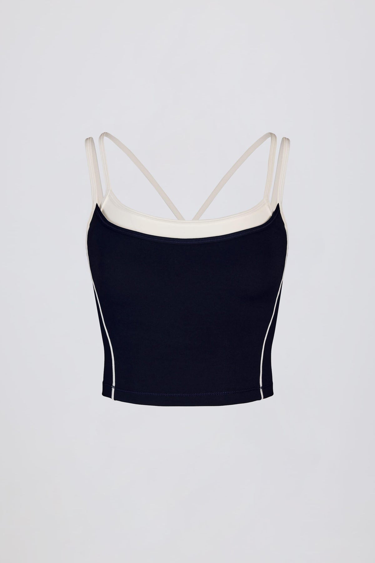 Soft Active Layered Tank Top In Midnight