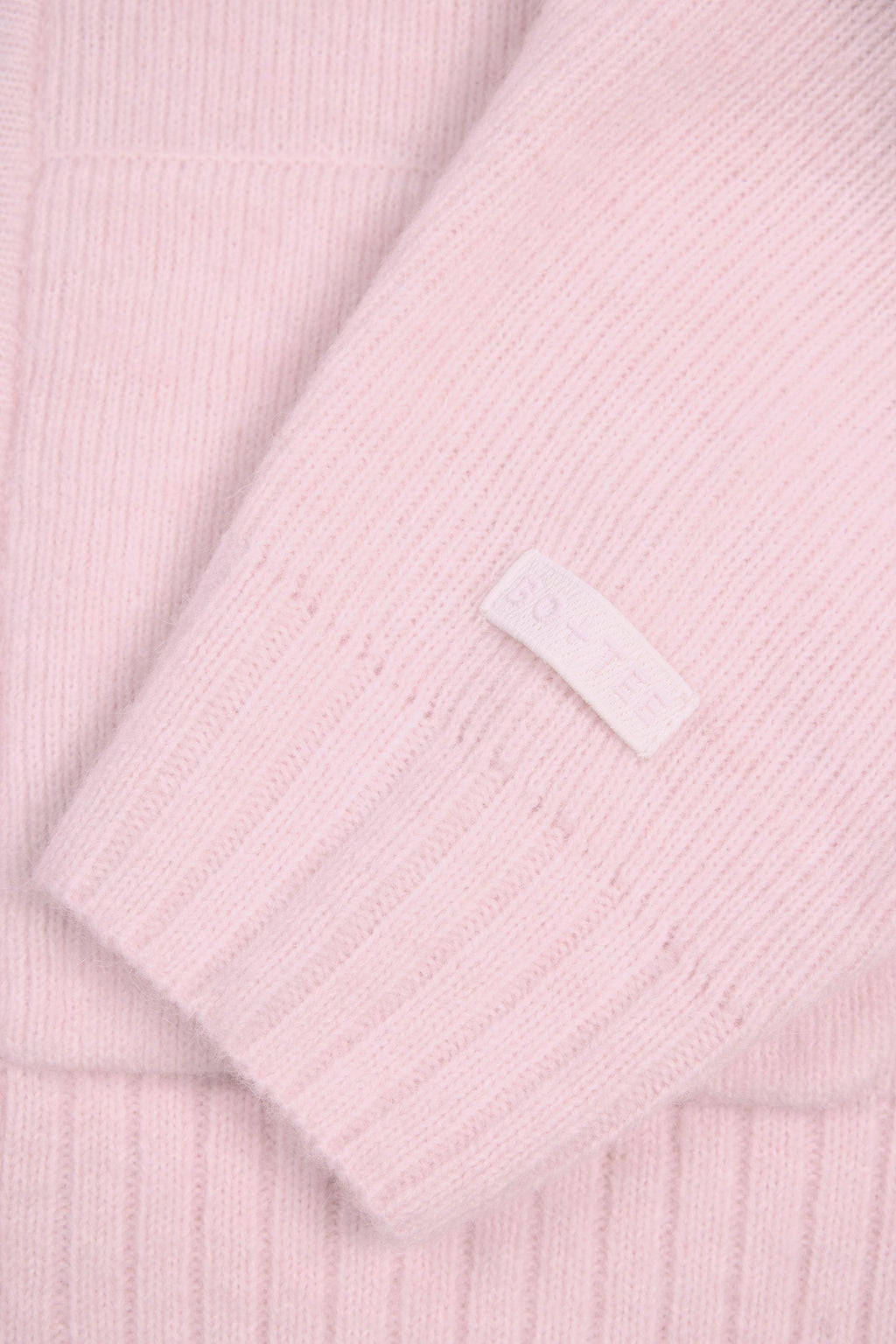 Soft Knit Zip-up Cropped Hoodie In Soft Pink