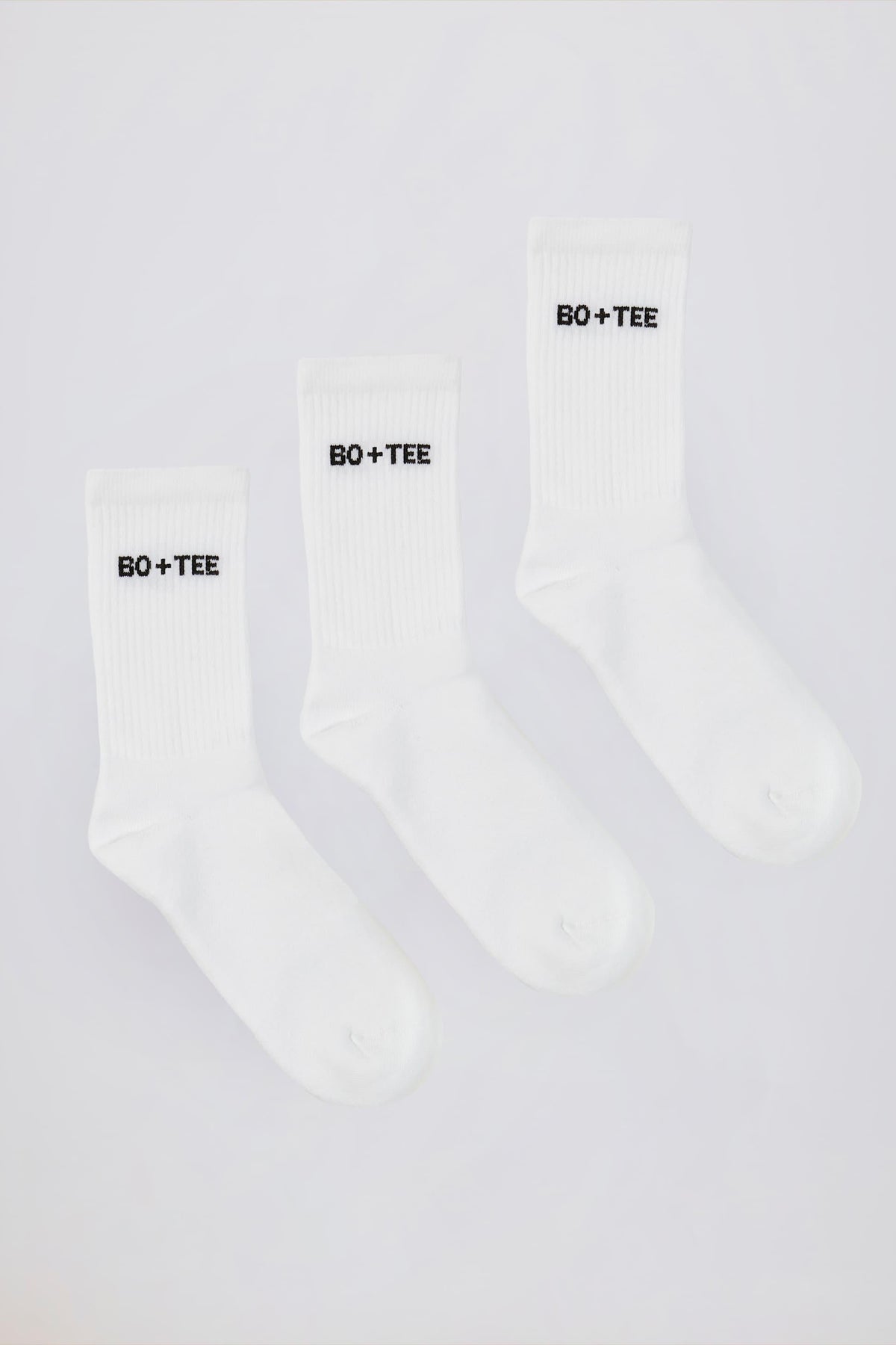 리브드 크루 양말 번들 화이트