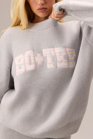 페블 컬러의 리브 니트 오버사이즈 점퍼