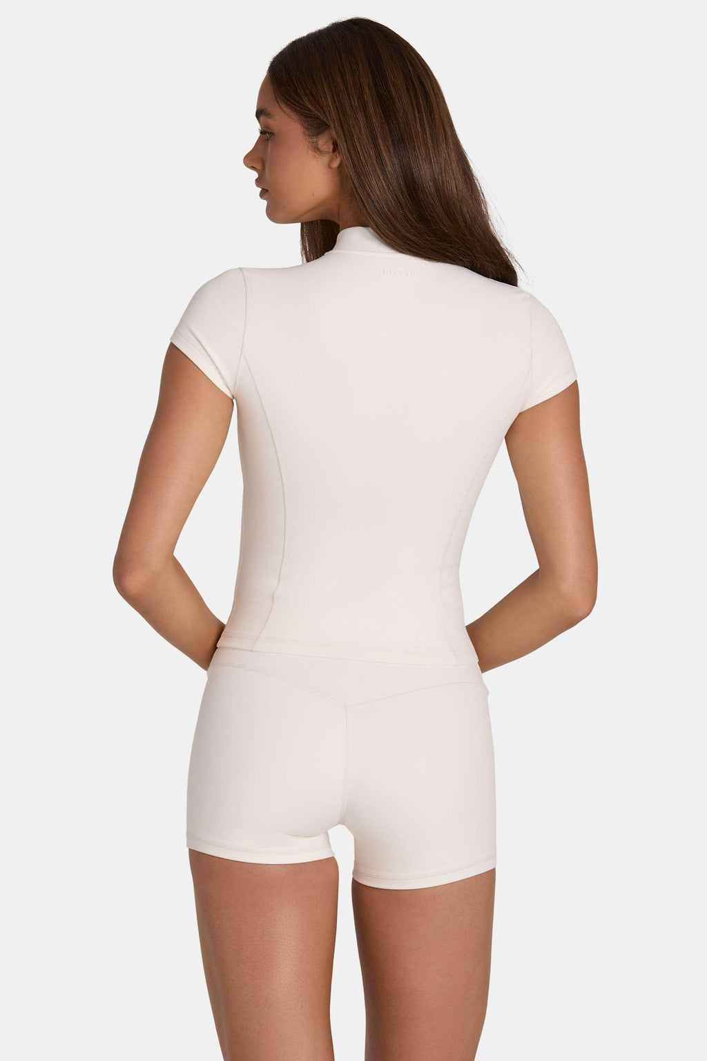 Soft Active Zip-up Top In Coconut