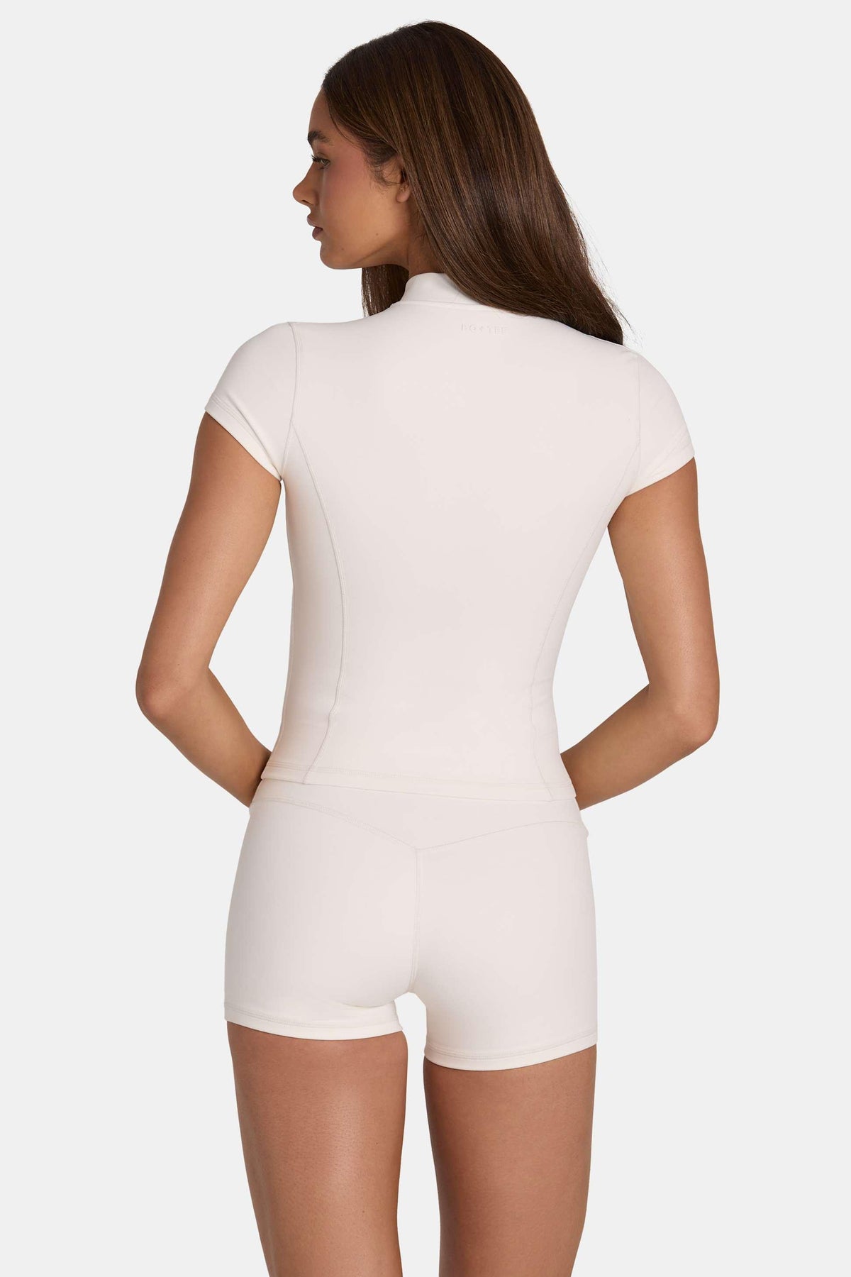 Soft Active Zip-up Top In Coconut