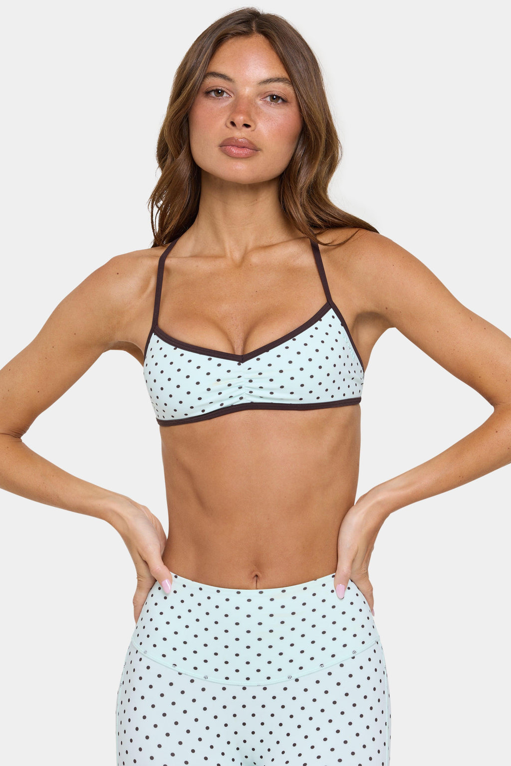 Soft Active Low-impact Sports Bra In Mint Chip