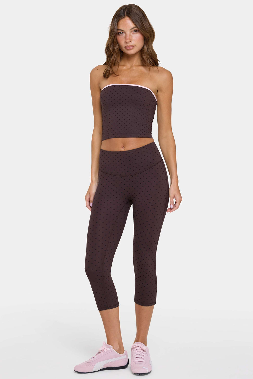 Soft Active Capri Leggings In Choc Chip